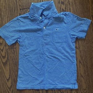 Vineyard Vines blue striped polo